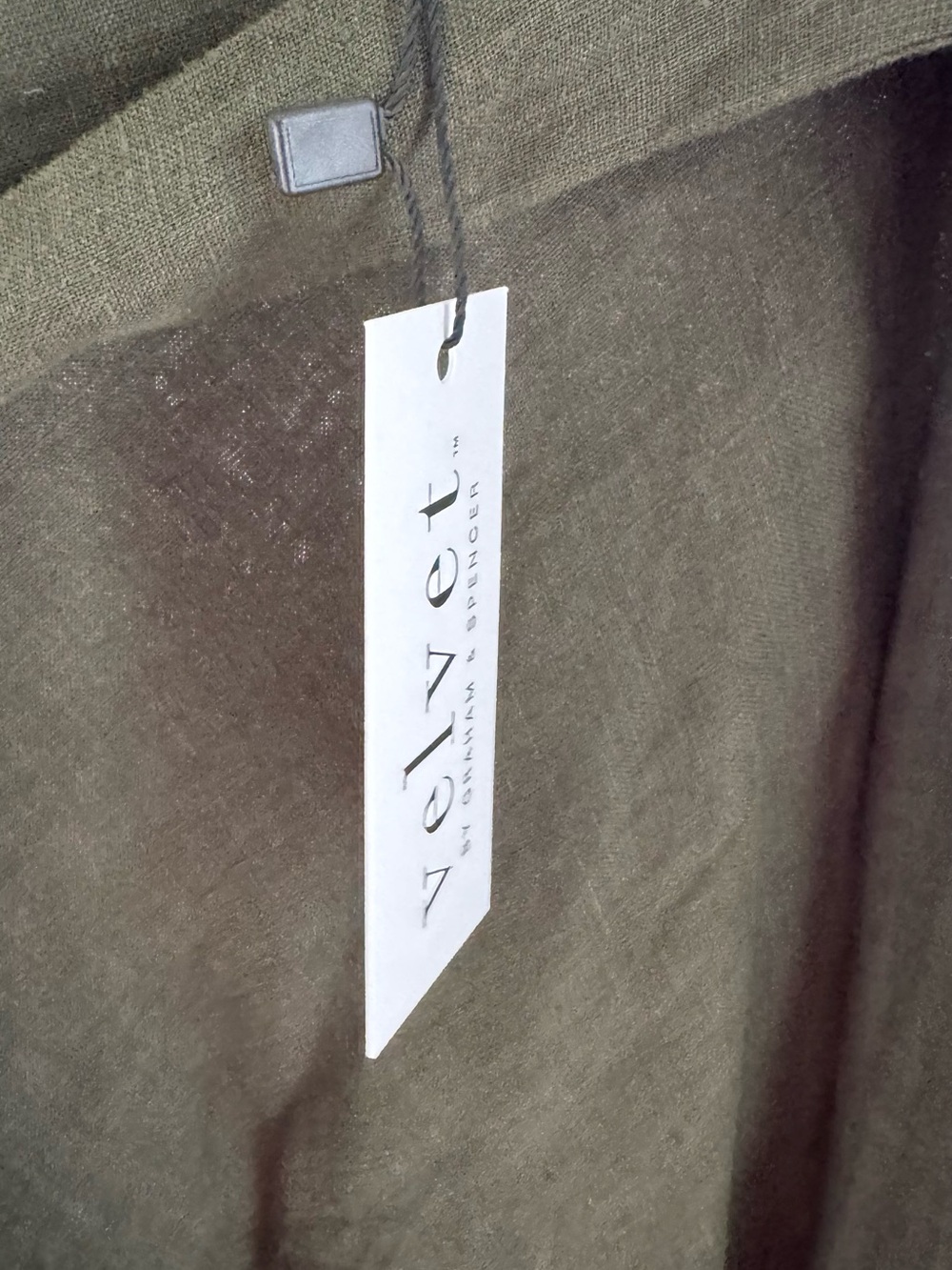 Velvet by Graham & Spencer Hunter Green Midi Wrap Linen Skirt - Picture 11 of 16